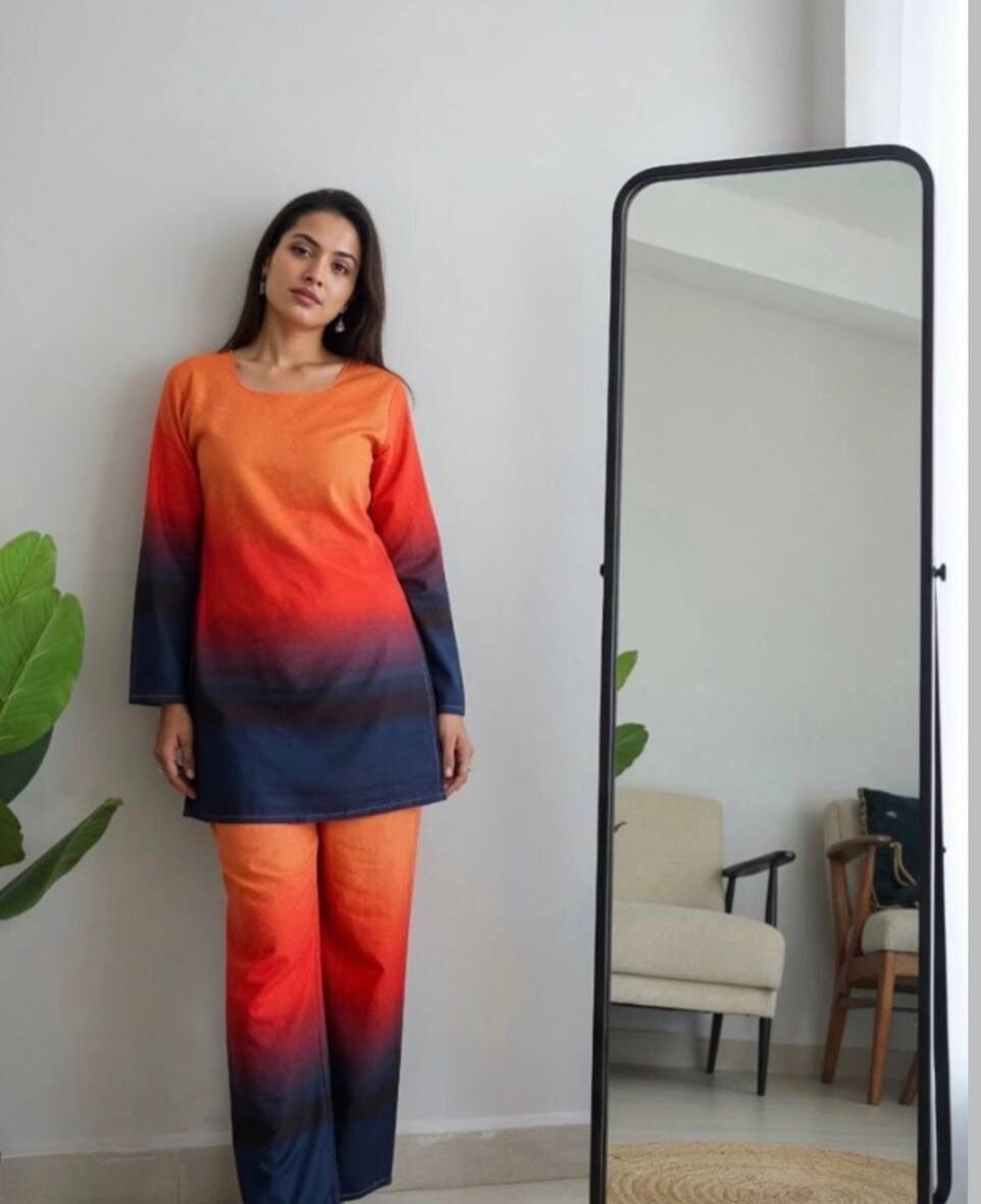 Orange Ombre Co-Ord Set